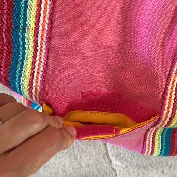 Lovely Disney Cotton Rainbow Strap Detail Quality Lined Tote - Picture 4 of 8